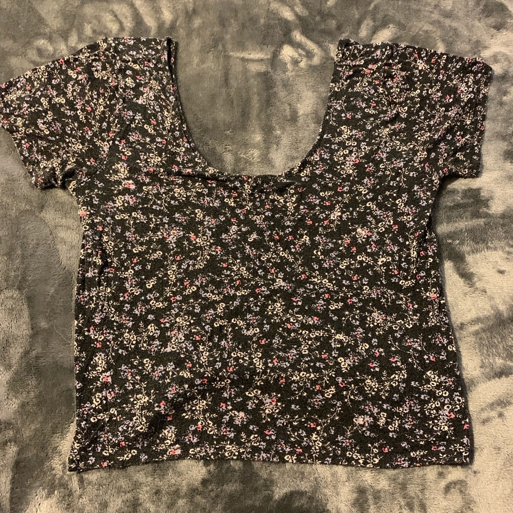 Black floral top